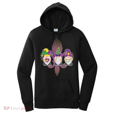 Funny Mardi Gras Gnomes Women's Hoodie