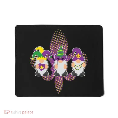 Funny Mardi Gras Gnomes Mousepad