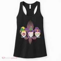 Funny Mardi Gras Gnomes Women's Tank Top thumb 0