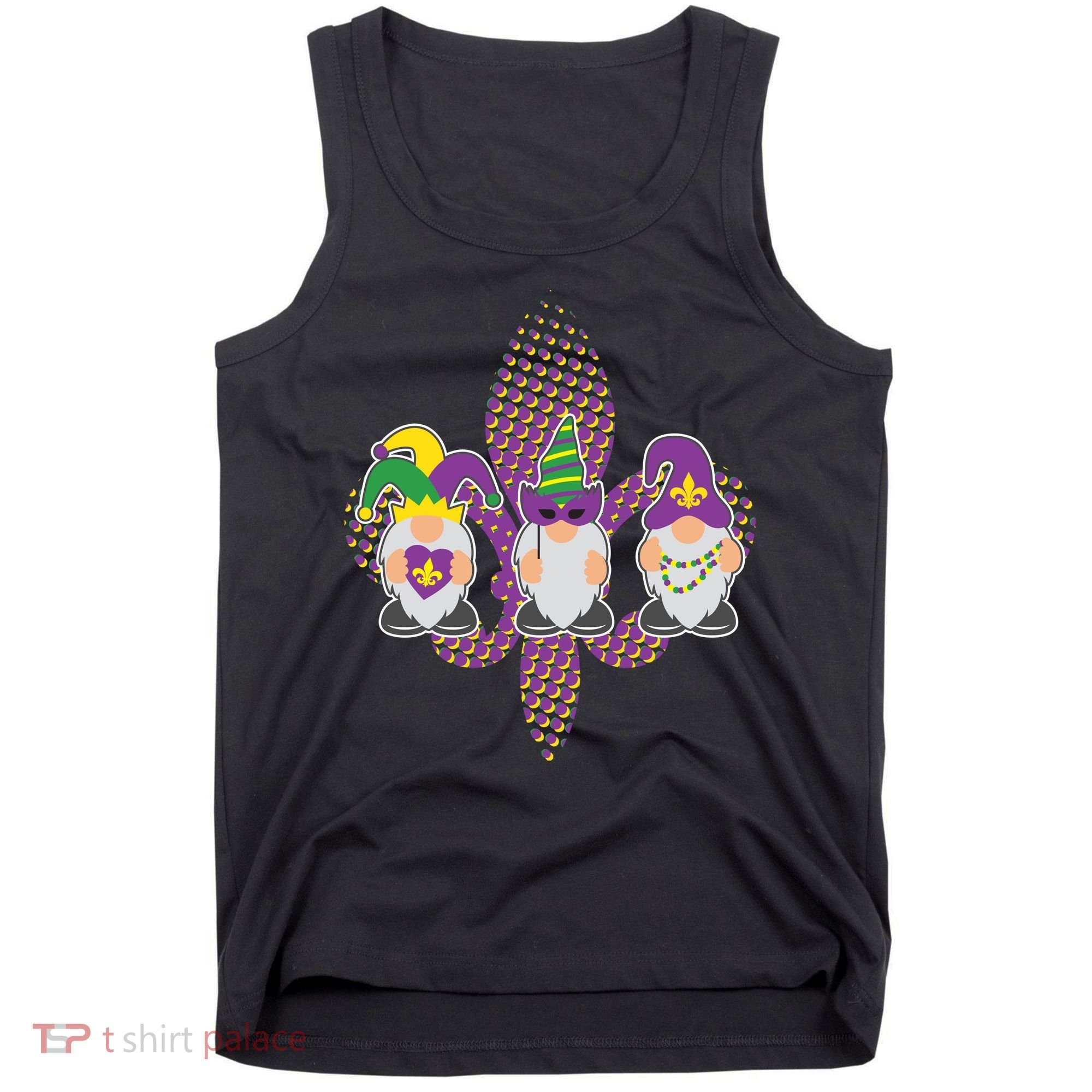 Funny Mardi Gras Gnomes Tank Top