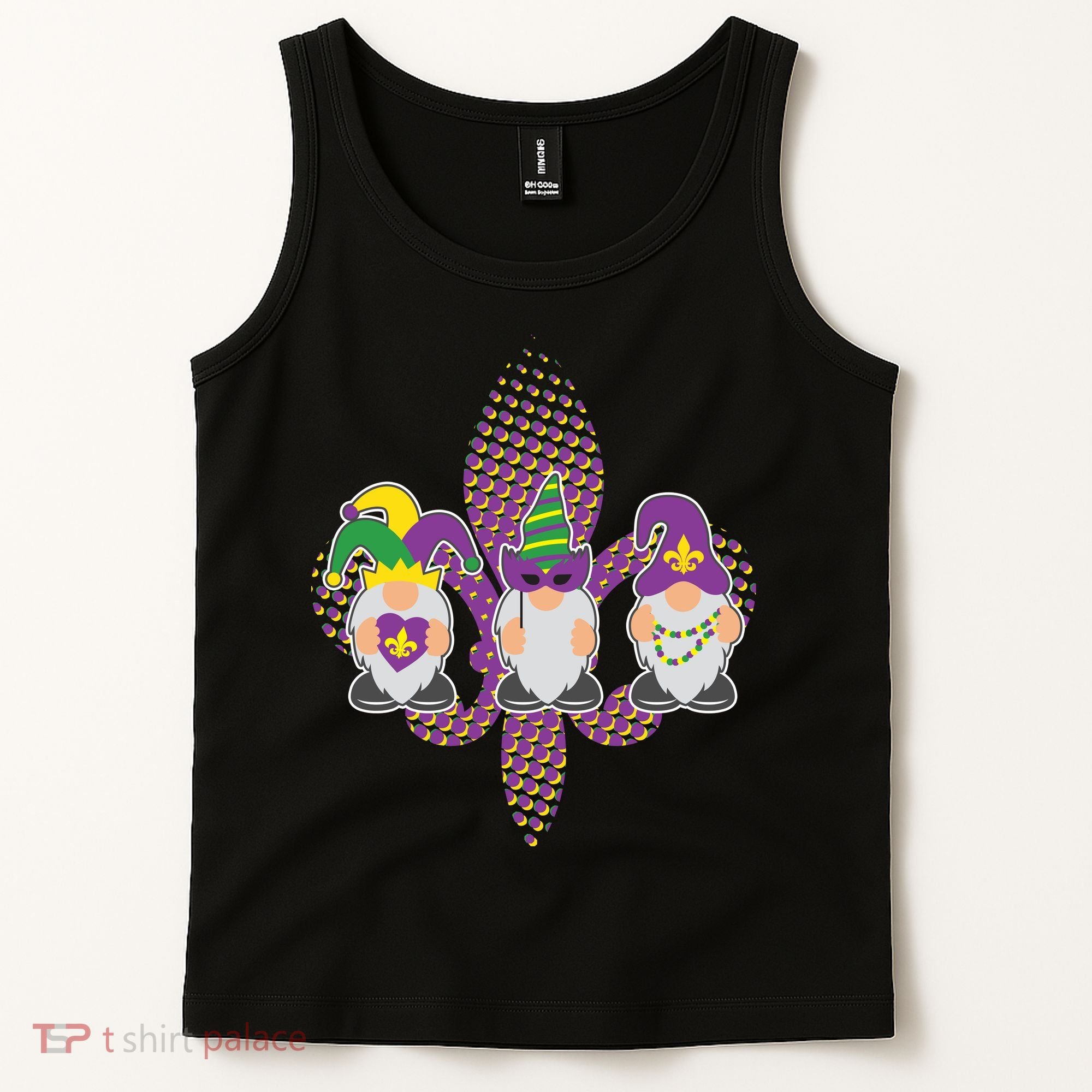 Funny Mardi Gras Gnomes Tank Top