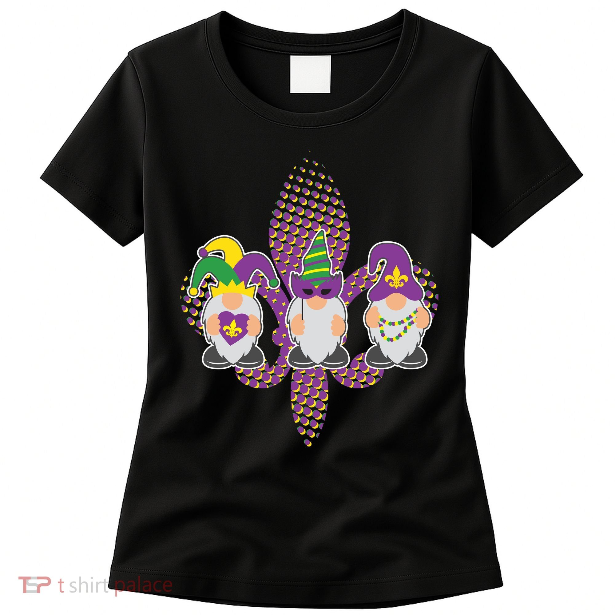 Funny Mardi Gras Gnomes Women's T-Shirt