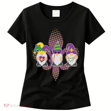 Funny Mardi Gras Gnomes Women's T-Shirt