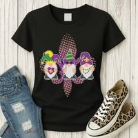Funny Mardi Gras Gnomes Women's T-Shirt thumb 3