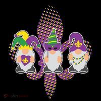 Funny Mardi Gras Gnomes Kids Sweatshirt thumb 2