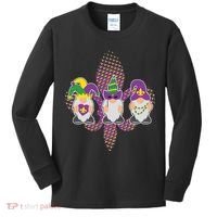 Funny Mardi Gras Gnomes Kids Long Sleeve Shirt thumb 0
