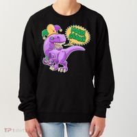 Funny Mardi Grawr T-Rex Dinosaur Women's Sweatshirt thumb 0