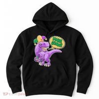 Funny Mardi Grawr T-Rex Dinosaur Hoodie thumb 0