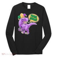 Funny Mardi Grawr T-Rex Dinosaur Long Sleeve Shirt thumb 0