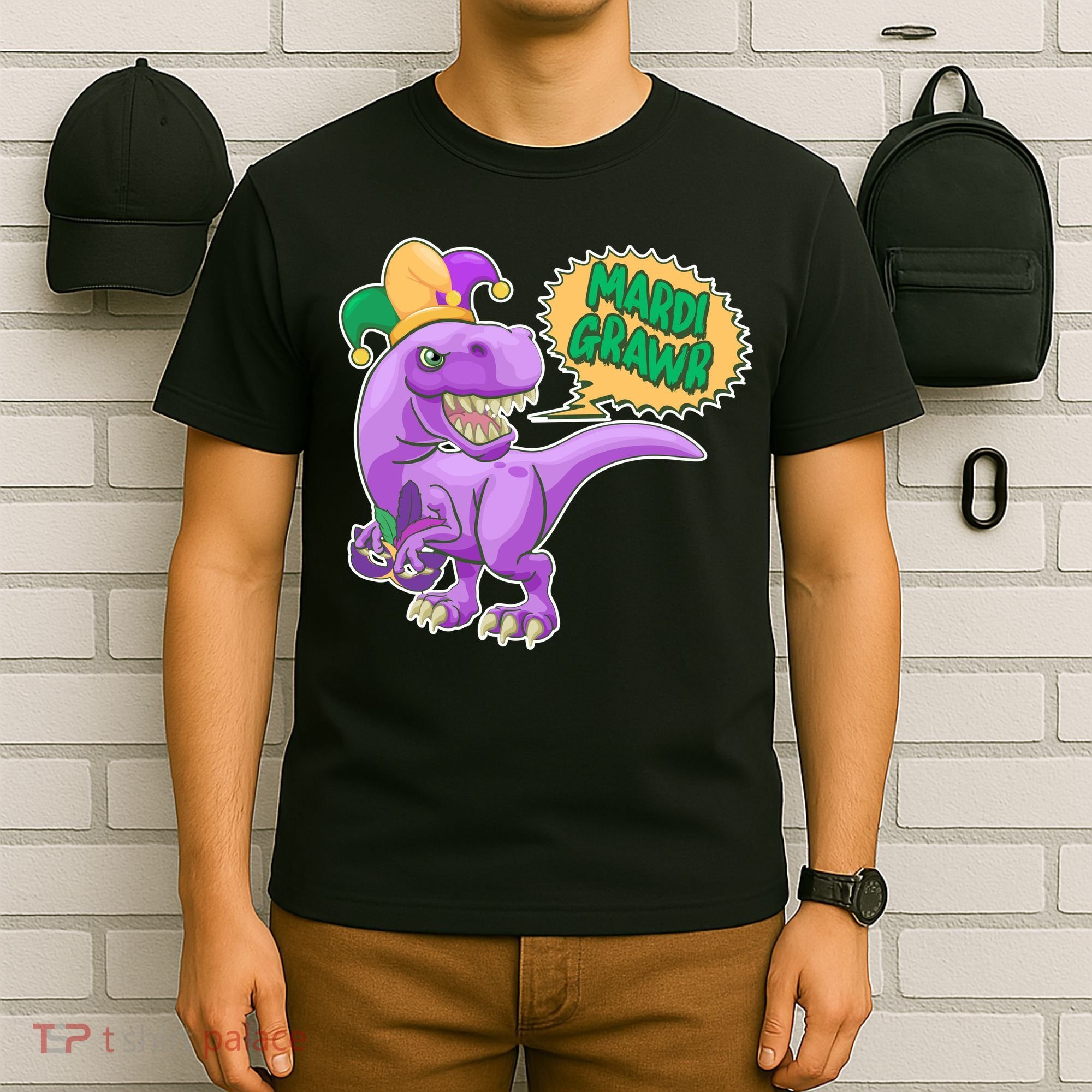 Funny Mardi Grawr T-Rex Dinosaur T-Shirt