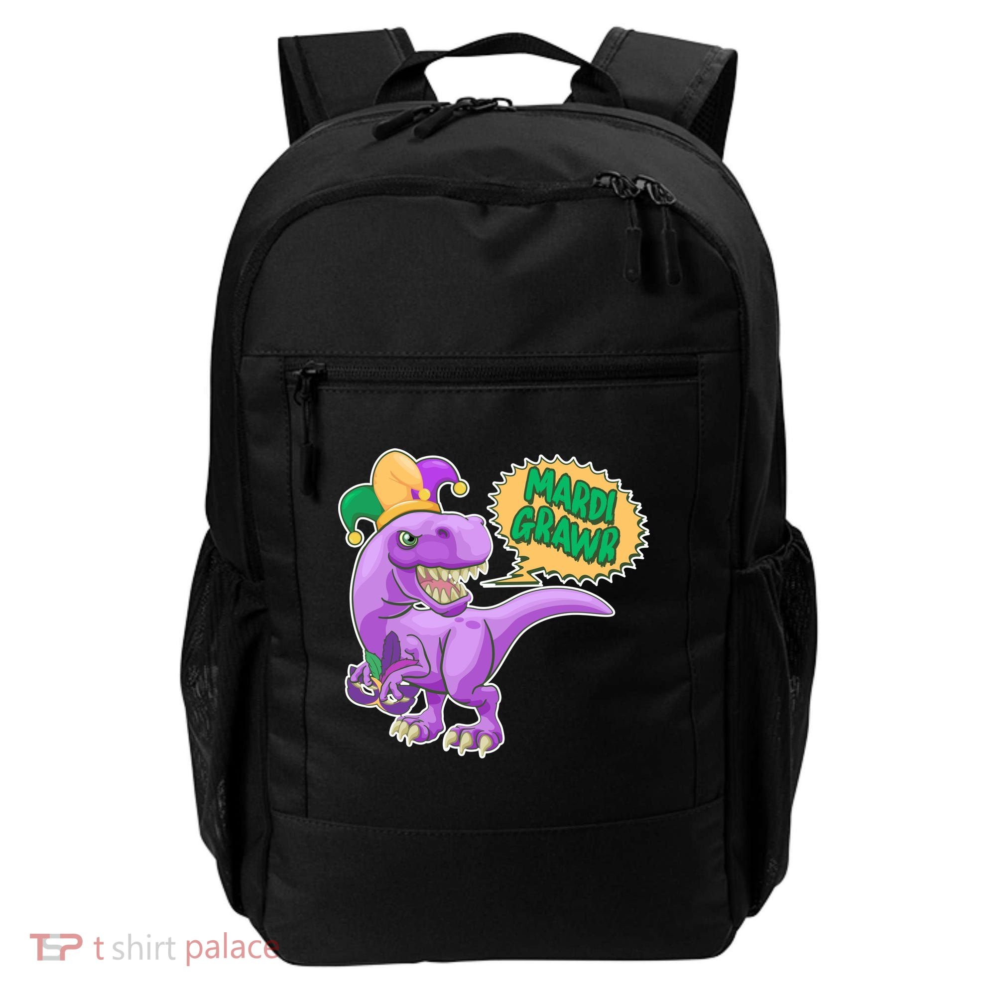 Funny Mardi Grawr T-Rex Dinosaur Backpack