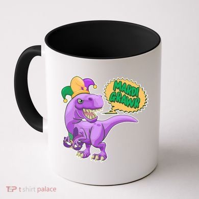 Funny Mardi Grawr T-Rex Dinosaur Coffee Mug