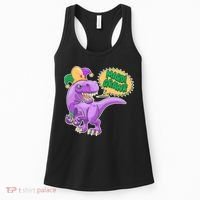 Funny Mardi Grawr T-Rex Dinosaur Women's Tank Top thumb 0