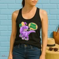 Funny Mardi Grawr T-Rex Dinosaur Women's Tank Top thumb 2