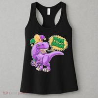 Funny Mardi Grawr T-Rex Dinosaur Women's Tank Top thumb 3