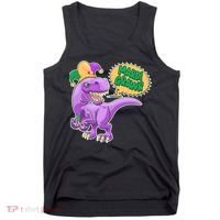 Funny Mardi Grawr T-Rex Dinosaur Tank Top thumb 0