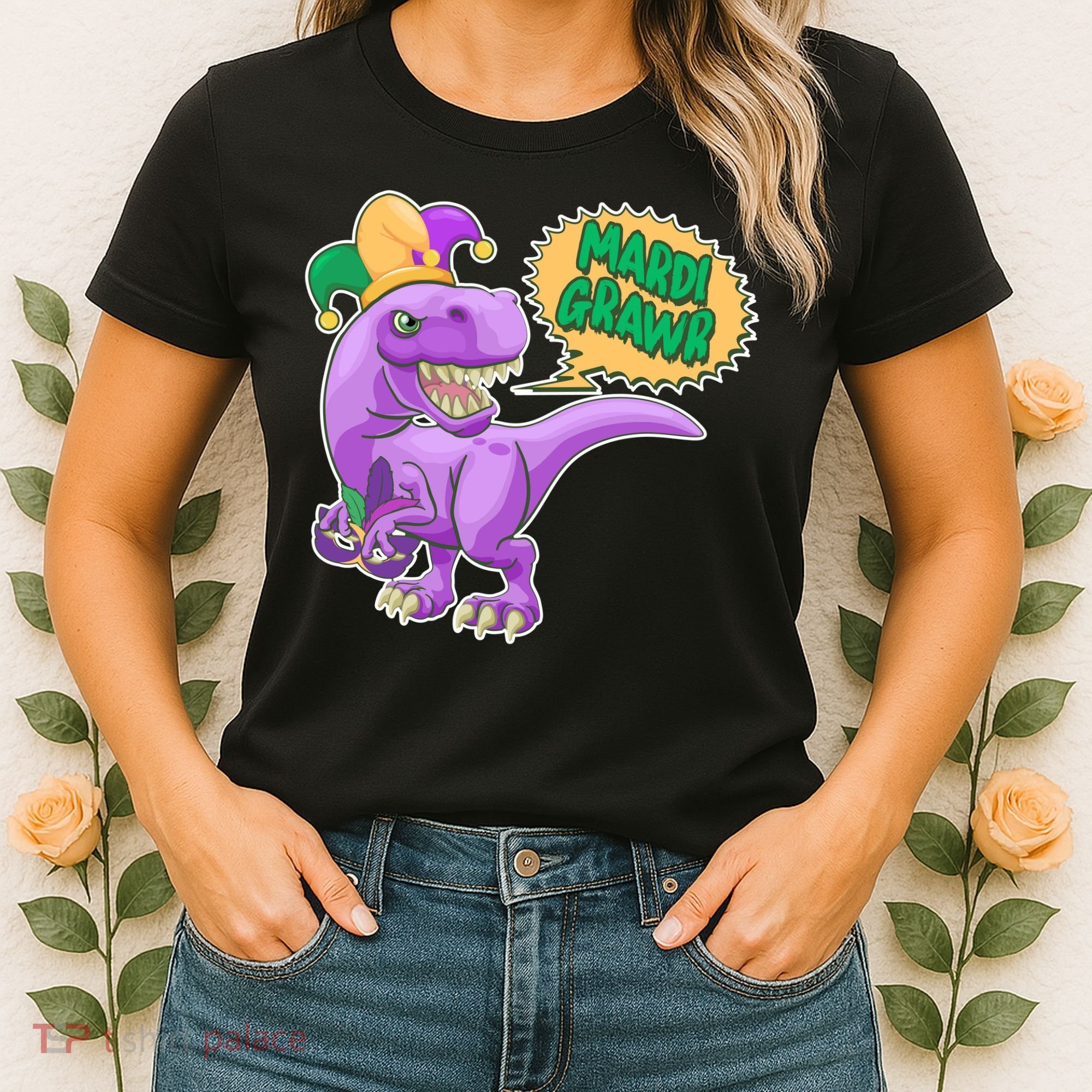 Funny Mardi Grawr T-Rex Dinosaur Women's T-Shirt
