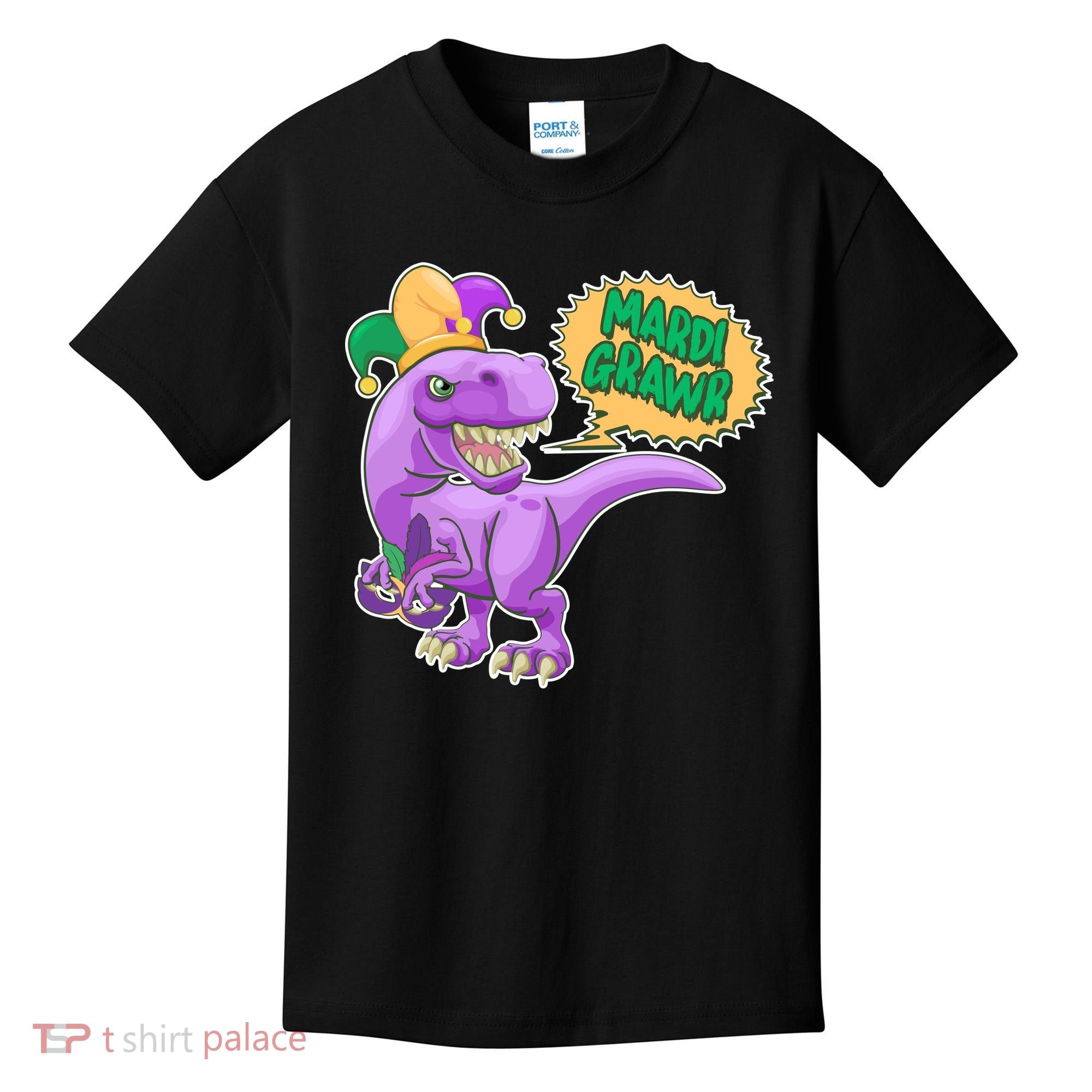 Funny Mardi Grawr T-Rex Dinosaur Kids T-Shirt
