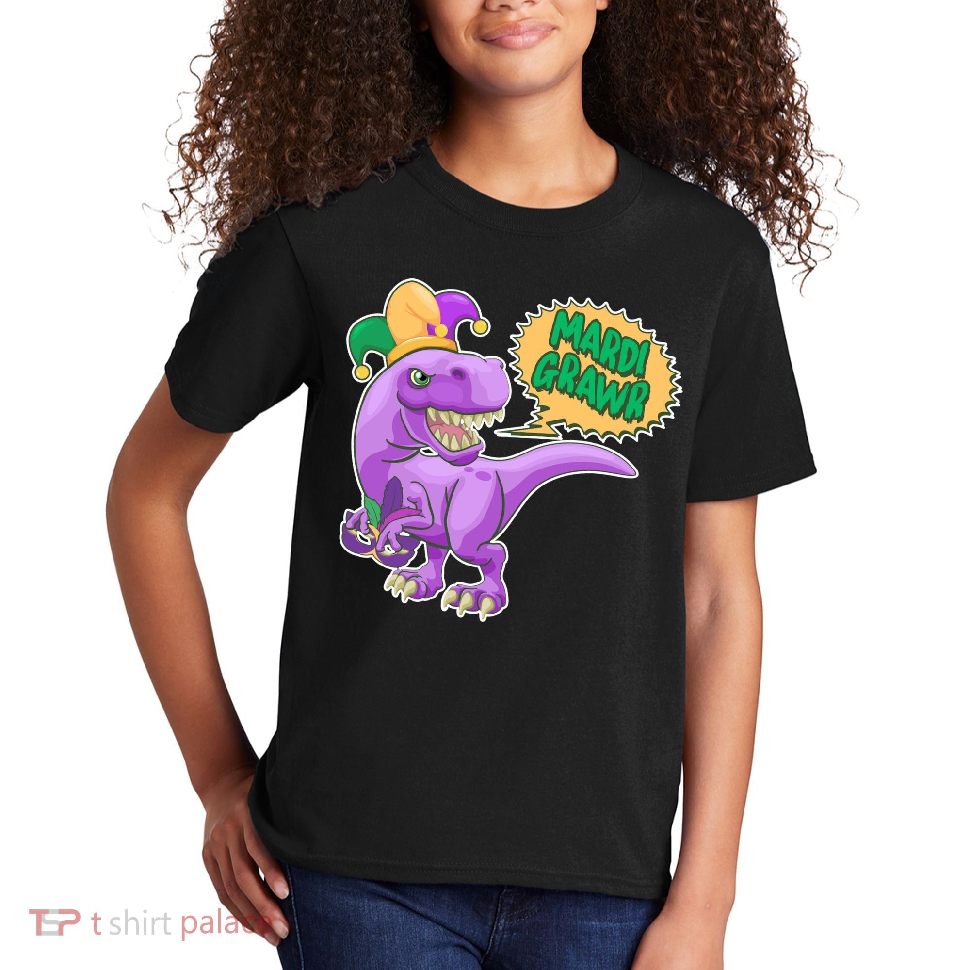 Funny Mardi Grawr T-Rex Dinosaur Kids T-Shirt
