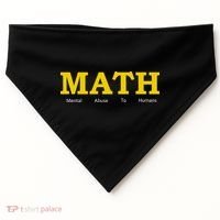Funny Math - Mental Abuse To Humans USA-Made Doggie Bandana thumb 0
