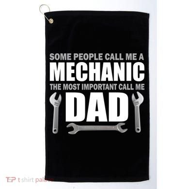 Funny Mechanic Dad Golf Towel