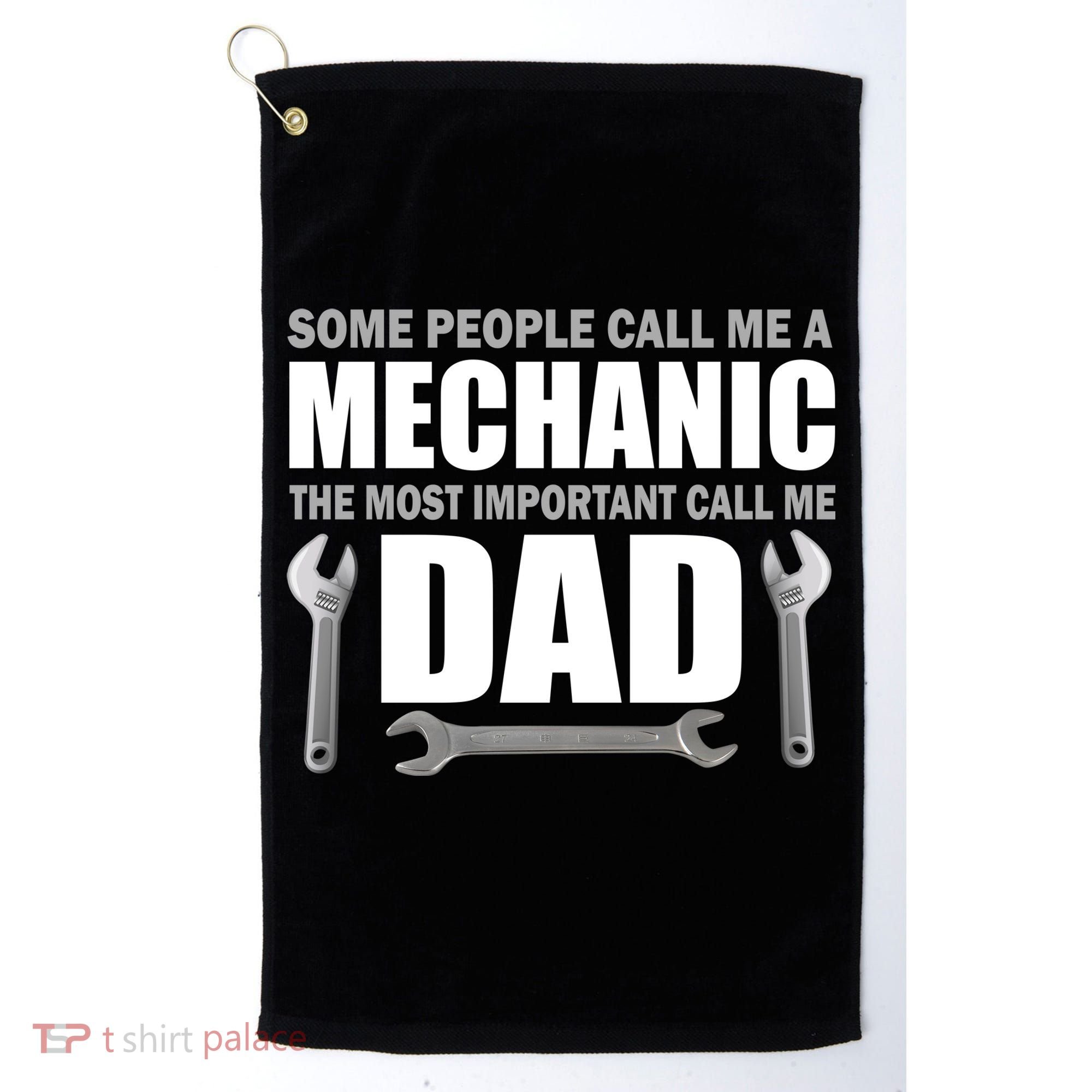 Funny Mechanic Dad Golf Towel
