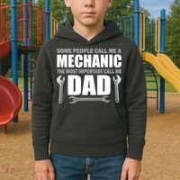Funny Mechanic Dad Kids Hoodie thumb 2