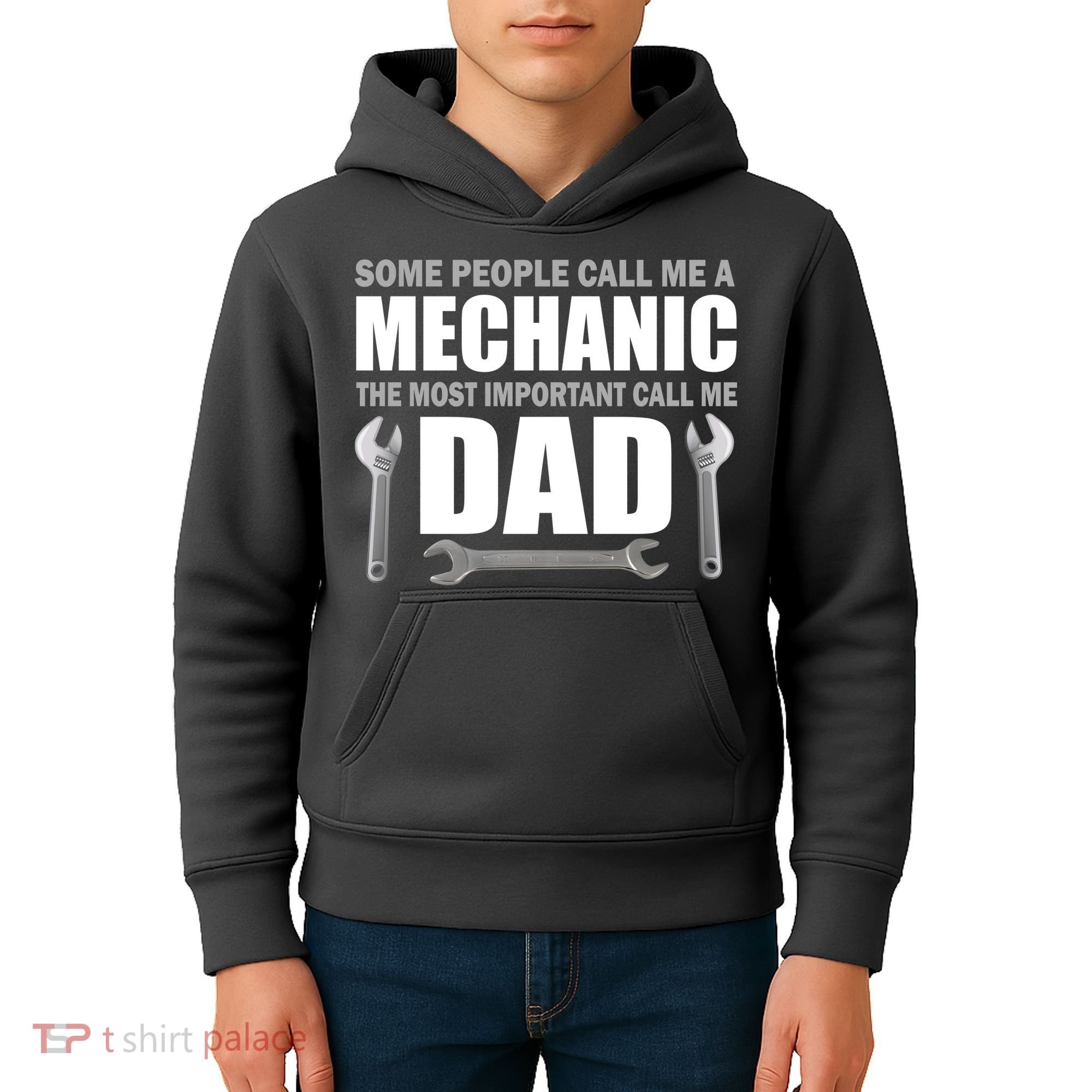 Funny Mechanic Dad Kids Hoodie