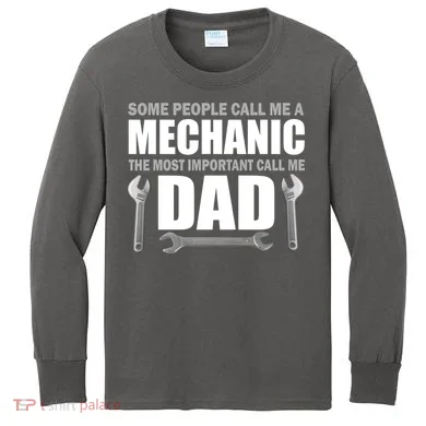 Funny Mechanic Dad Kids Long Sleeve Shirt