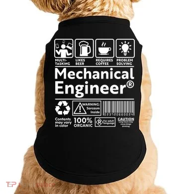 Funny Mechanical Engineer Label Doggie Tank