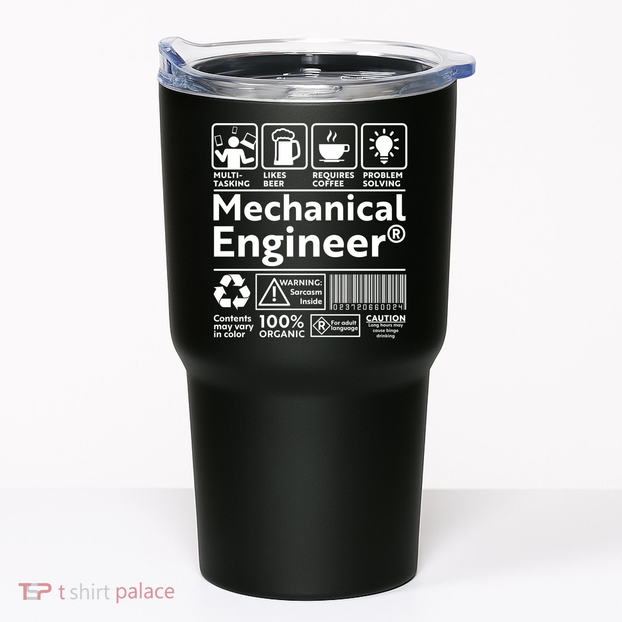 Funny Mechanical Engineer Label Tumbler
