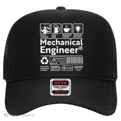 Funny Mechanical Engineer Label Hat