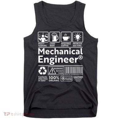Funny Mechanical Engineer Label Tank Top