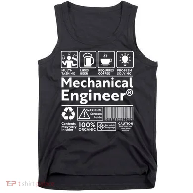 Funny Mechanical Engineer Label Tank Top
