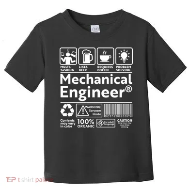 Funny Mechanical Engineer Label Toddler T-Shirt