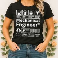Funny Mechanical Engineer Label Women's T-Shirt thumb 2
