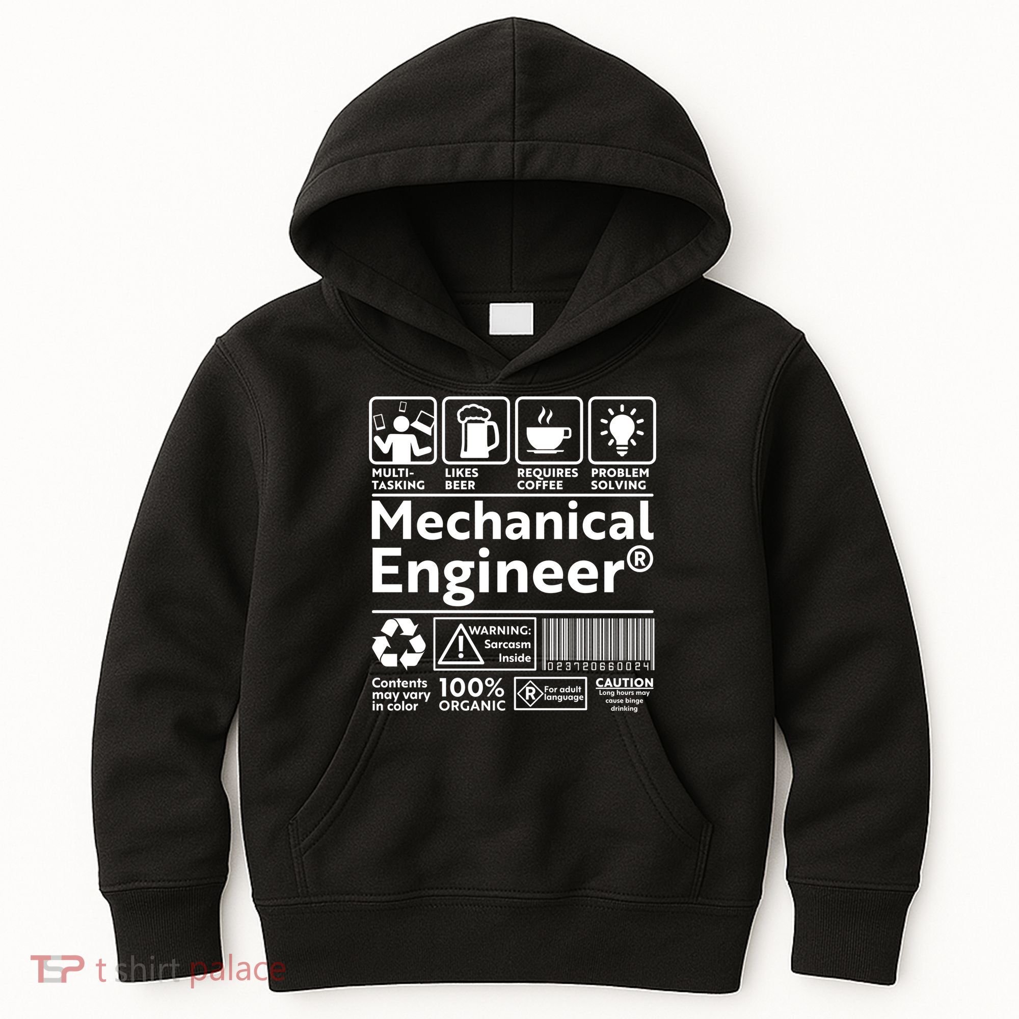 Funny Mechanical Engineer Label Kids Hoodie