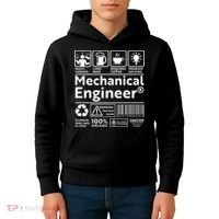 Funny Mechanical Engineer Label Kids Hoodie thumb 4