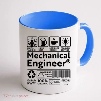 Funny Mechanical Engineer Label Coffee Mug back
