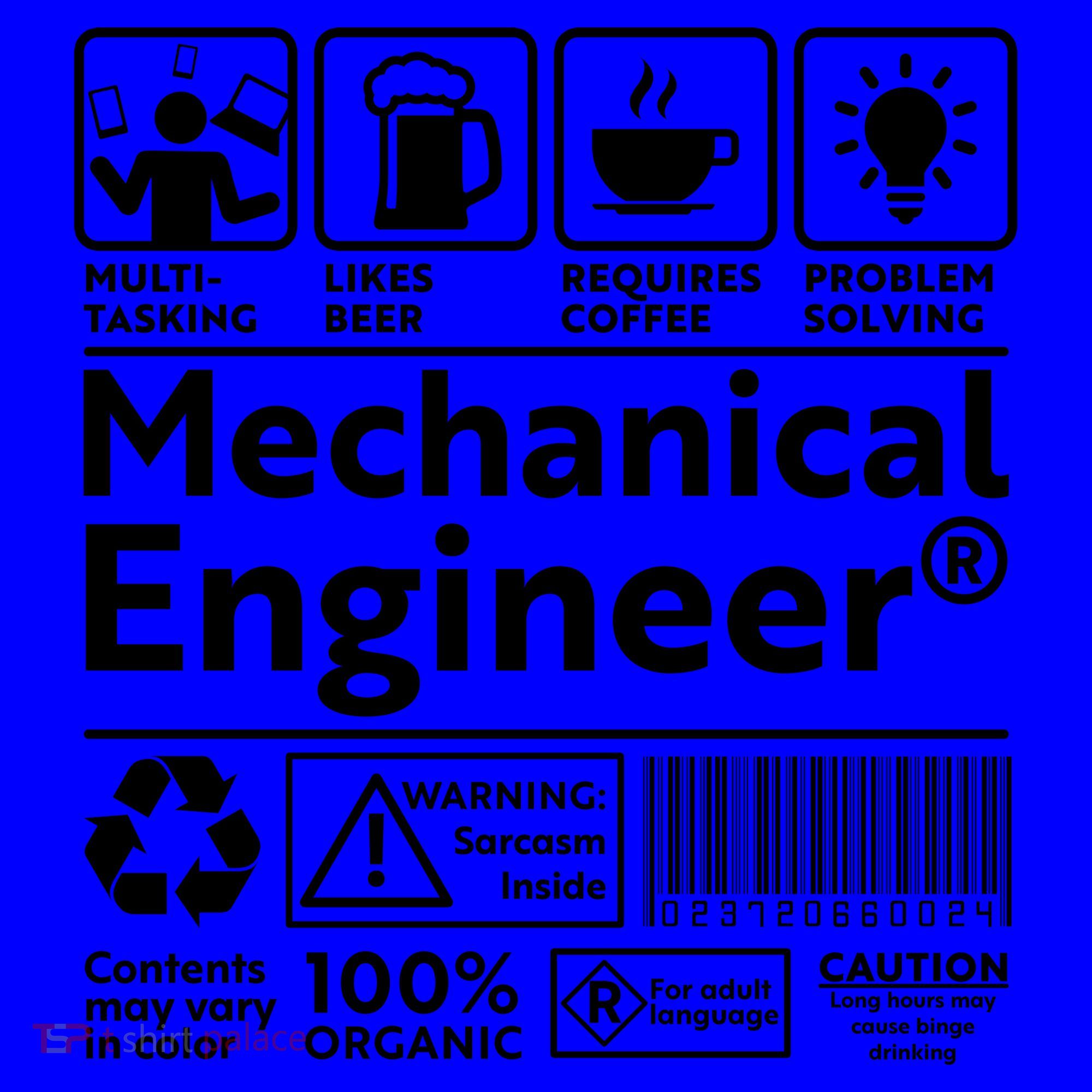 Funny Mechanical Engineer Label Coffee Mug