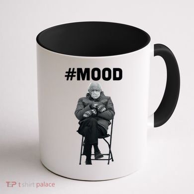 Funny Meme Mittens Bernie Sanders Mood Coffee Mug back