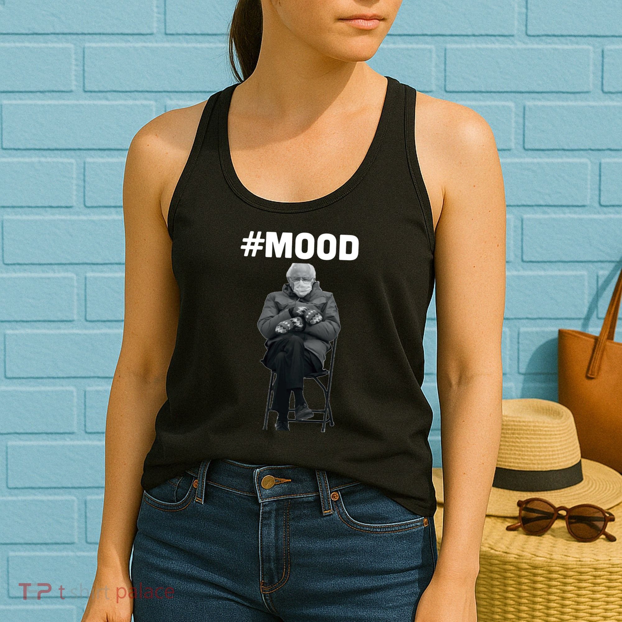 Funny Meme Mittens Bernie Sanders Mood Women's Tank Top