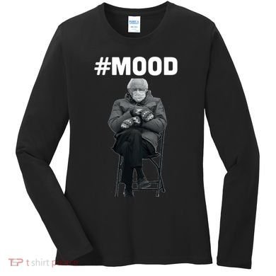 Funny Meme Mittens Bernie Sanders Mood Women's Long Sleeve Shirt