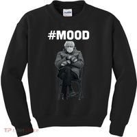 Funny Meme Mittens Bernie Sanders Mood Kids Sweatshirt thumb 0