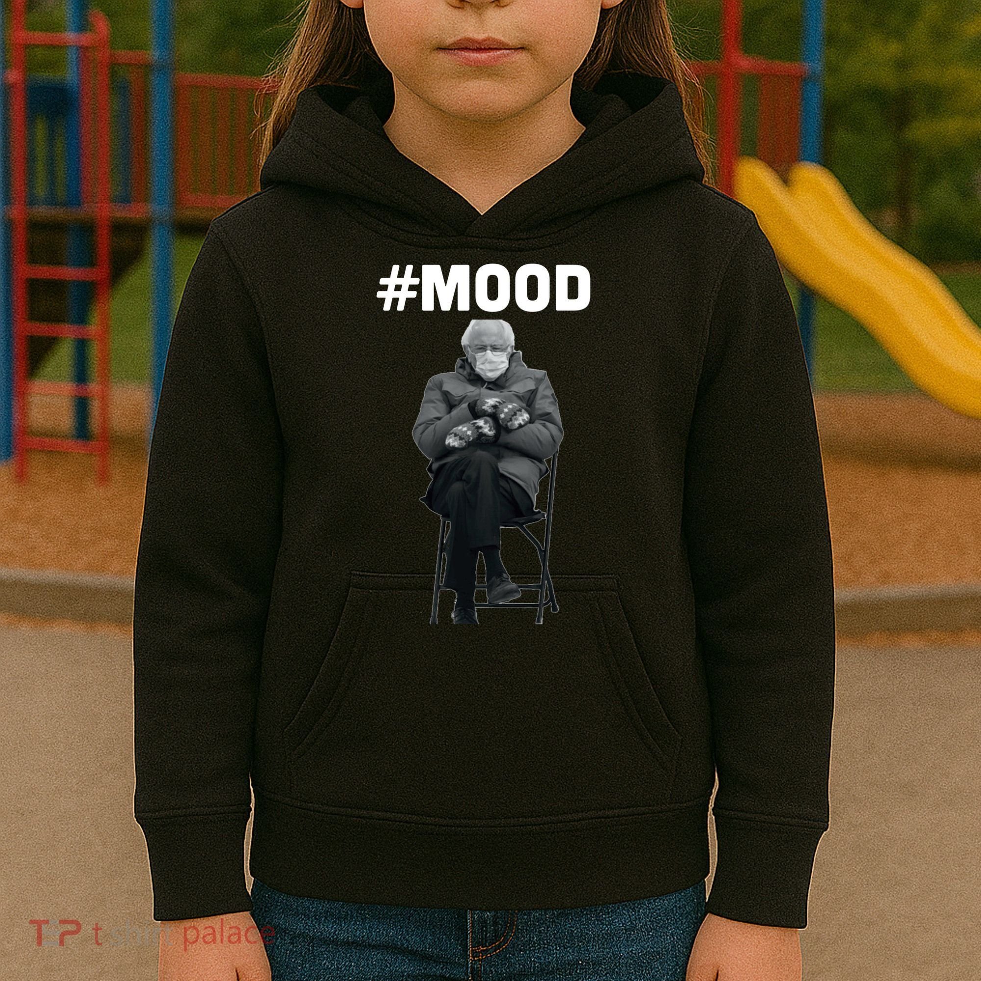 Funny Meme Mittens Bernie Sanders Mood Kids Hoodie
