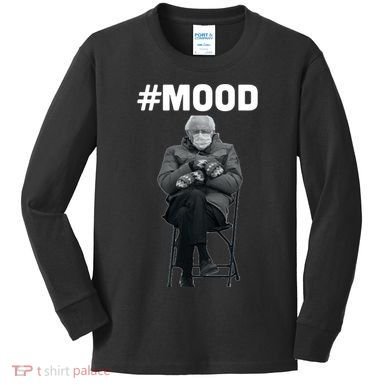 Funny Meme Mittens Bernie Sanders Mood Kids Long Sleeve Shirt