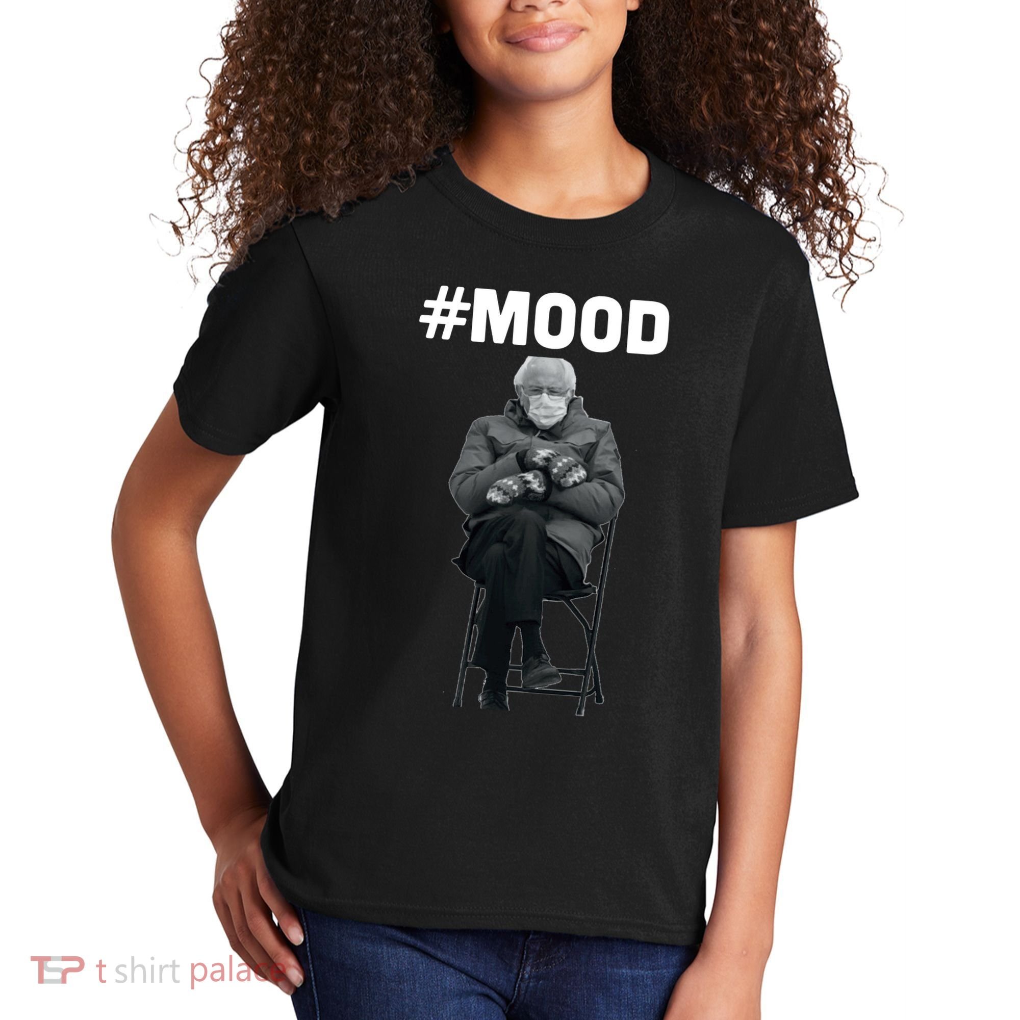 Funny Meme Mittens Bernie Sanders Mood Kids T-Shirt