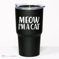 Funny Meow I'm A Cat Lazy Halloween Costume Tumbler thumb 0