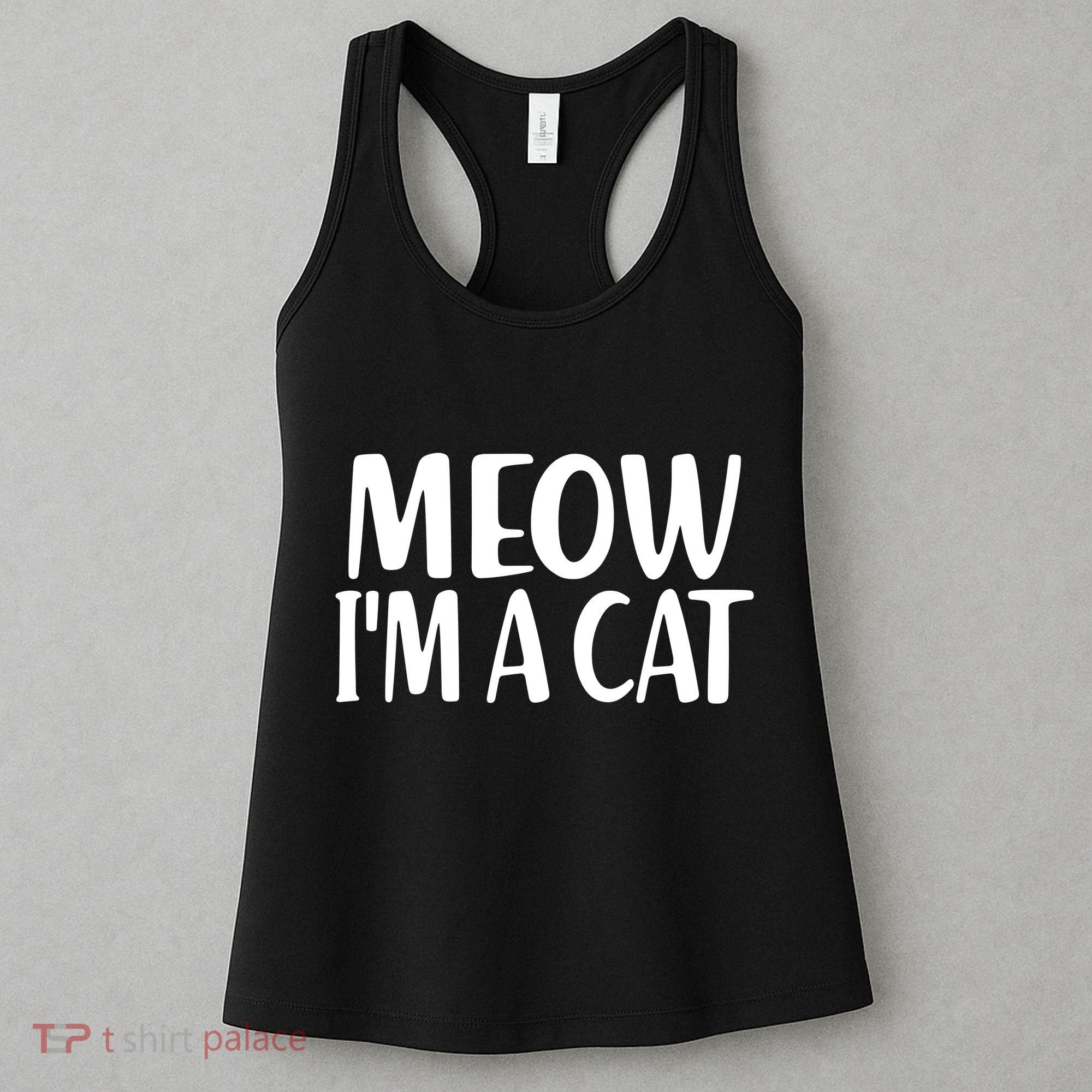 Funny Meow I'm A Cat Lazy Halloween Costume Women's Tank Top