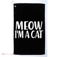 Funny Meow I'm A Cat Lazy Halloween Costume Golf Towel thumb 0